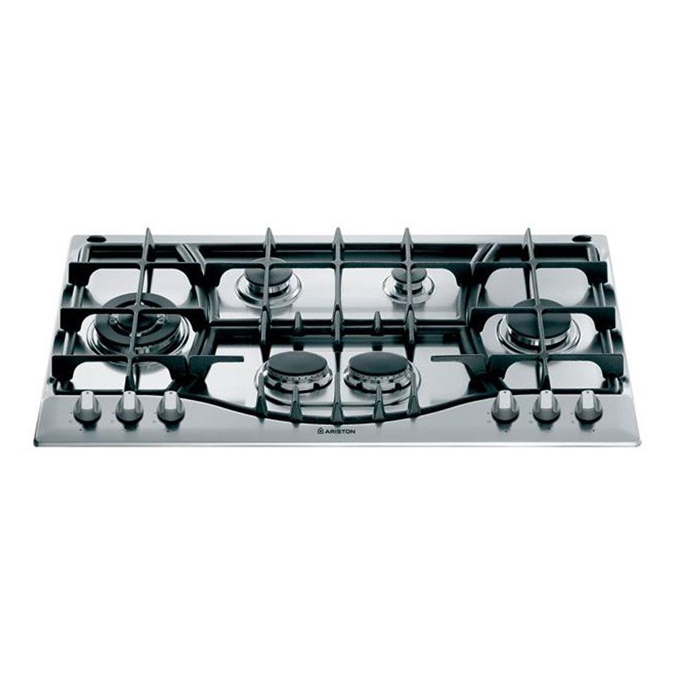 Ariston Built-in Gas Hob 90 cm - 6 Burners - Stainless Steel + Ariston Built-in Oven with Grill 66 Liter - Stainless Steel - PHN 961 TS/IX/A / AROG 6R1G1CXNA