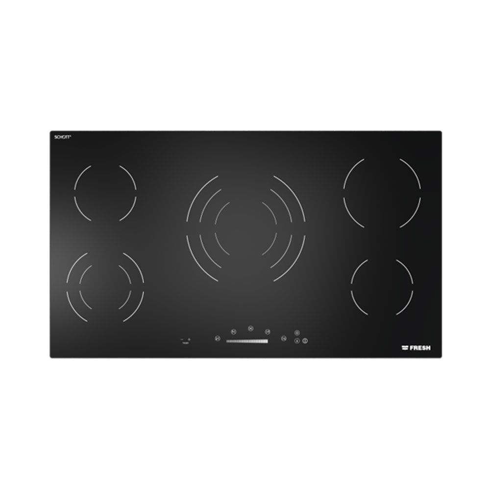 Fresh Built-in Cooker Hob 90 Cm Electric 5 Burners - Black - 500009863