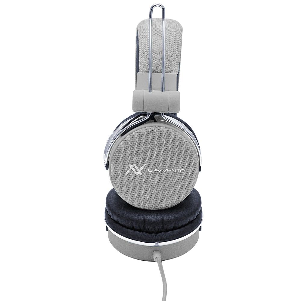 L'AVVENTO (HP06A) Headphone Stereo Golden Plug With 40mm Speaker Driver - 1.5M - Gray