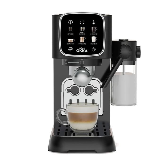 Arzum Okka Solo M Semi-Automatic Espresso Machine - OK0032/500 - Black*Silver