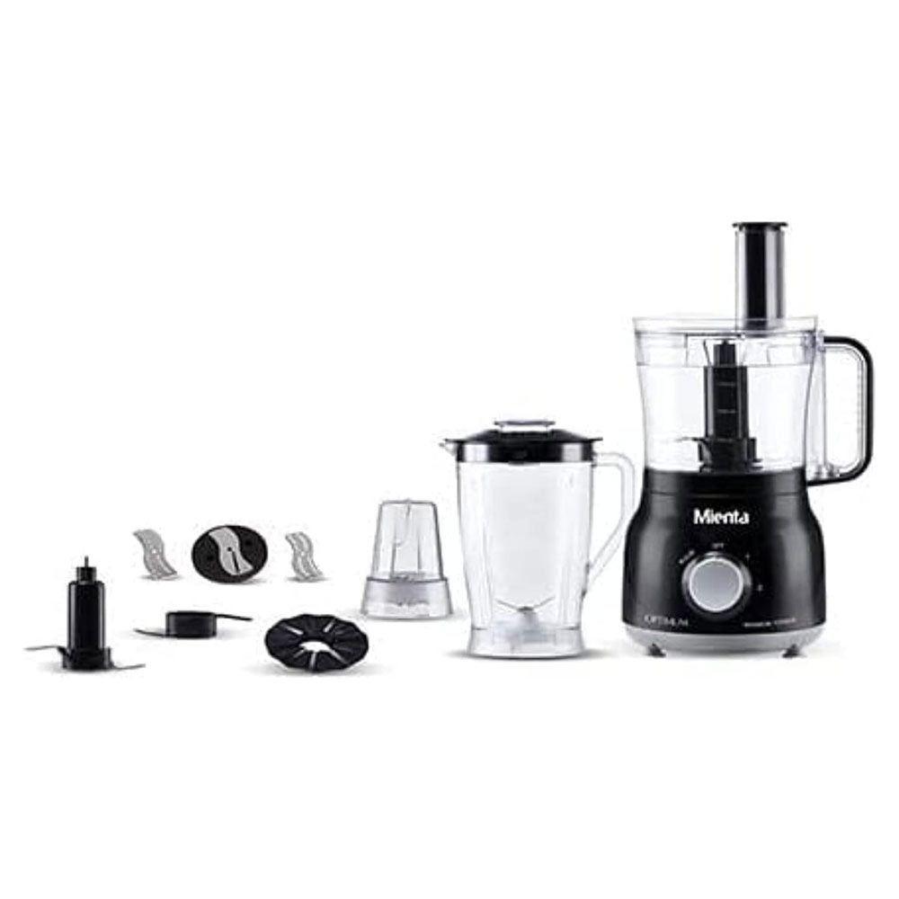 Mienta Food Processor 800 Watt  2 Liter With 26 Functions - Black - FP14922B