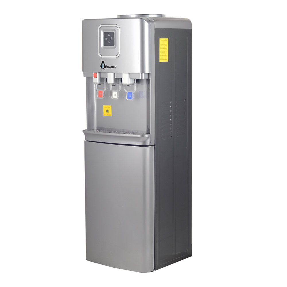 Penguin Chrome Water Dispenser 500 Watts 3 Tabs With Fridge - Silver - PD001