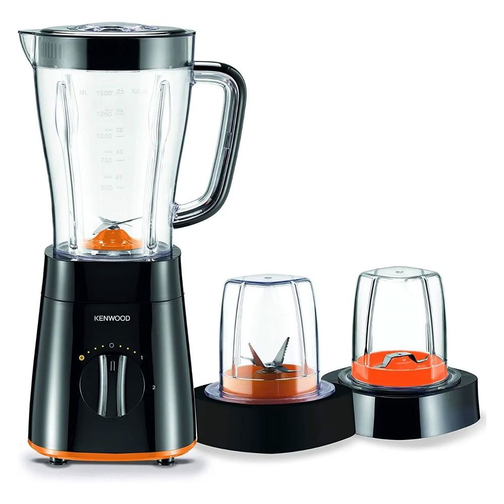 Kenwood Blender with 2 Mills - 500 Watt - 1.5 Liter - Black - BLP15.360WH