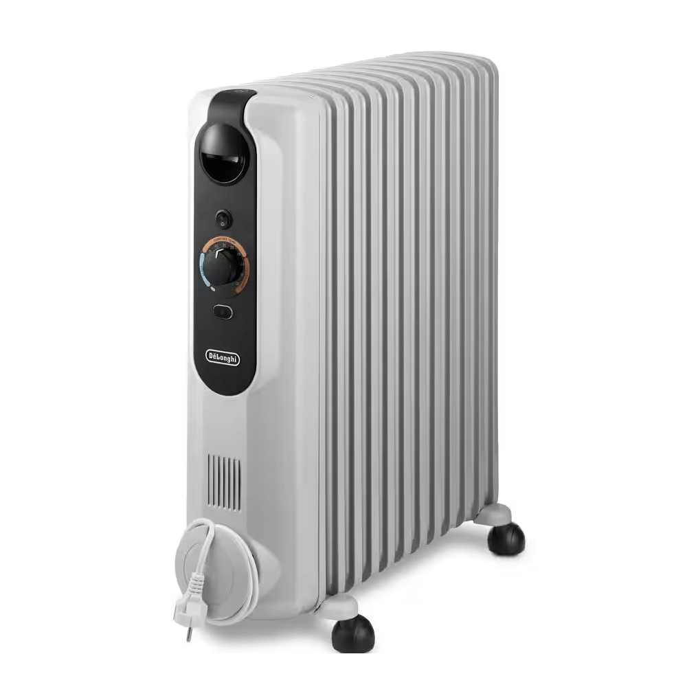 De’Longhi - Radia S Oil Filled Heater Radiator - 12 Fin - 2500 Watts - White - TRRSE1225