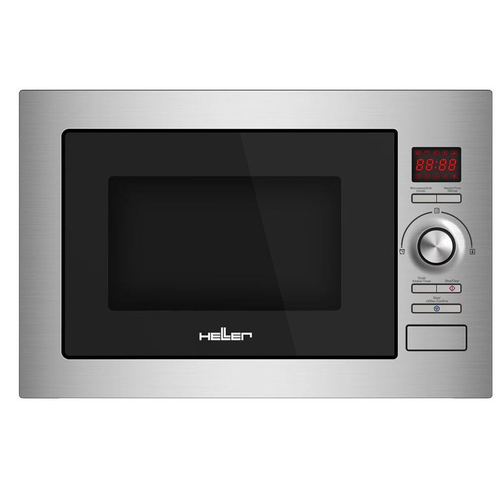 Heller Built-In Microwave Digital 25 Liter - 900 Watt - 8 Menus - Silver - Hmbn-25g-Sl