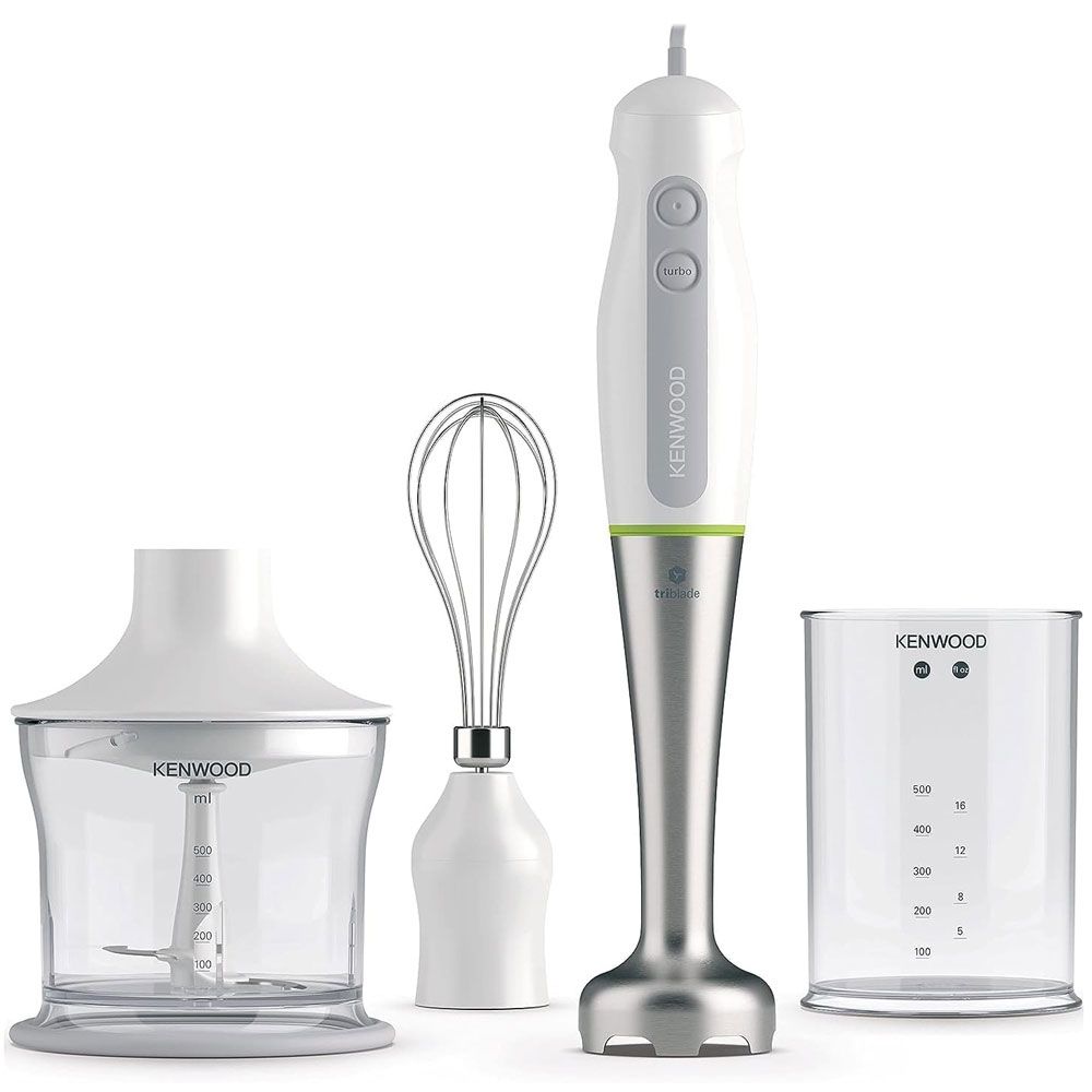 Kenwood Hand Blender with Attachments 0.5 Liter - 600 Watt - White *Green - HDP109WG