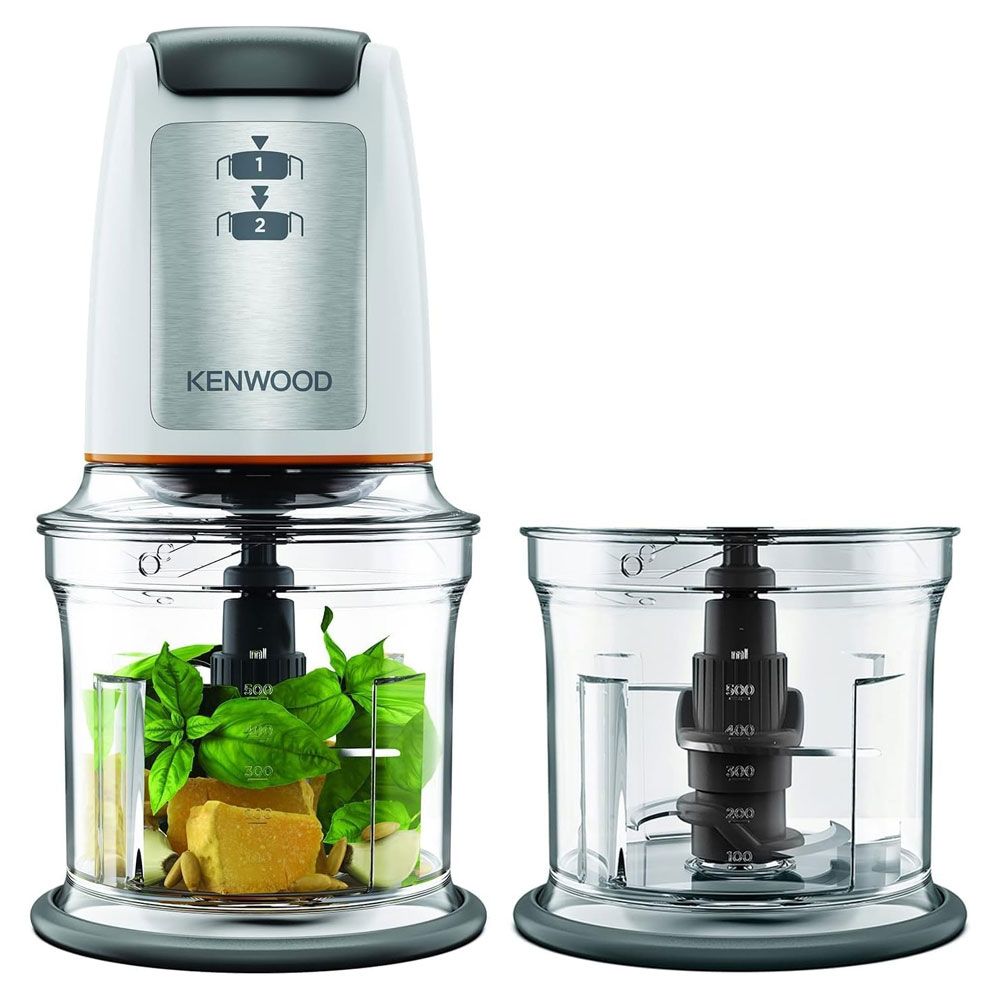 Kenwood Chopper 2 Bowls 500 Watt 500 ML - White - Chp61.200Wh