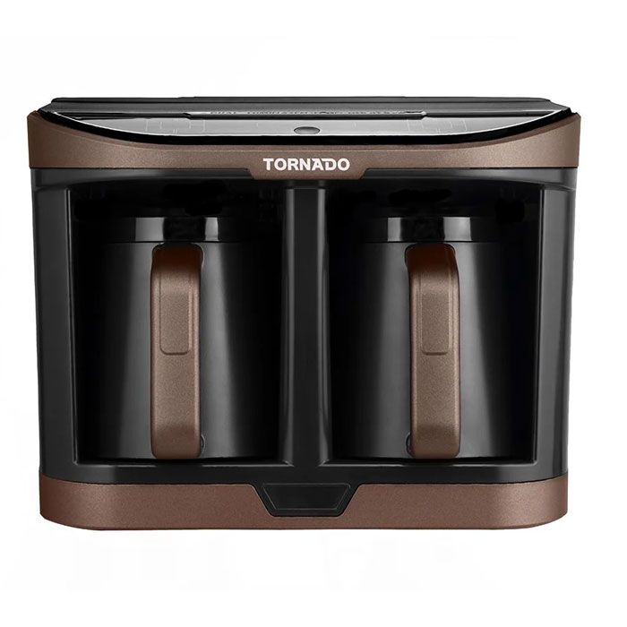 Tornado Automatic Turkish Coffee Maker 1470 Watt - 660ml - Water Tank - Brown * Black - TCME-100D-PRO