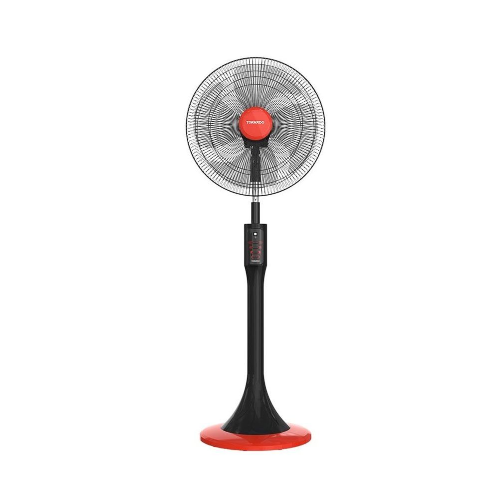 Tornado Stand Fan 18 Inch Mechanical Without Remote Control 4 Blades  - Black x Red - TSF-18MB