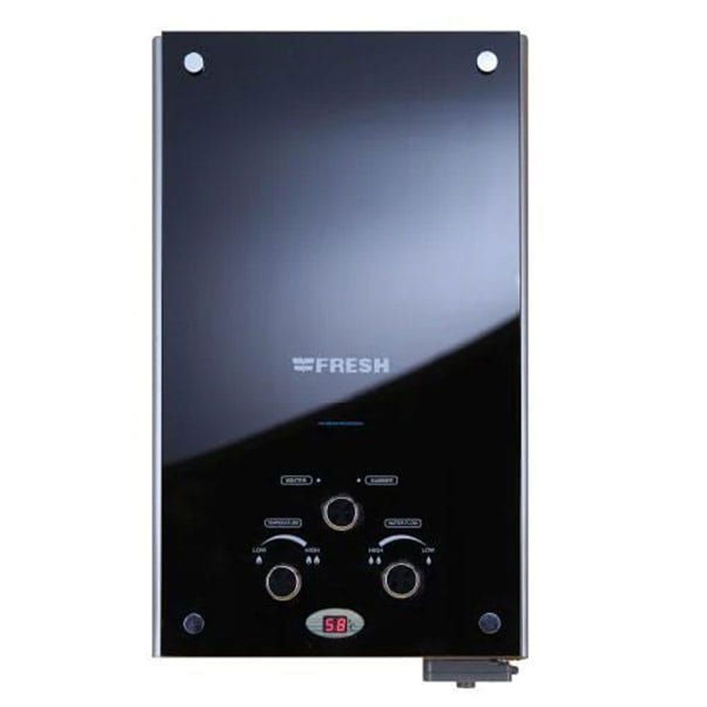 Fresh Gas Water Heater 10 liters with Adapter -  Black Crystal - 10985