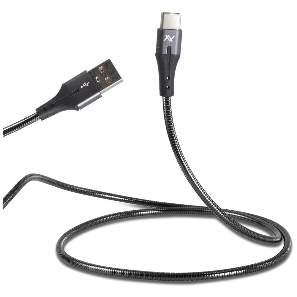 L'AVVENTO (MP034) Metal Cable with Metal Connectors USB to Type C - Silver