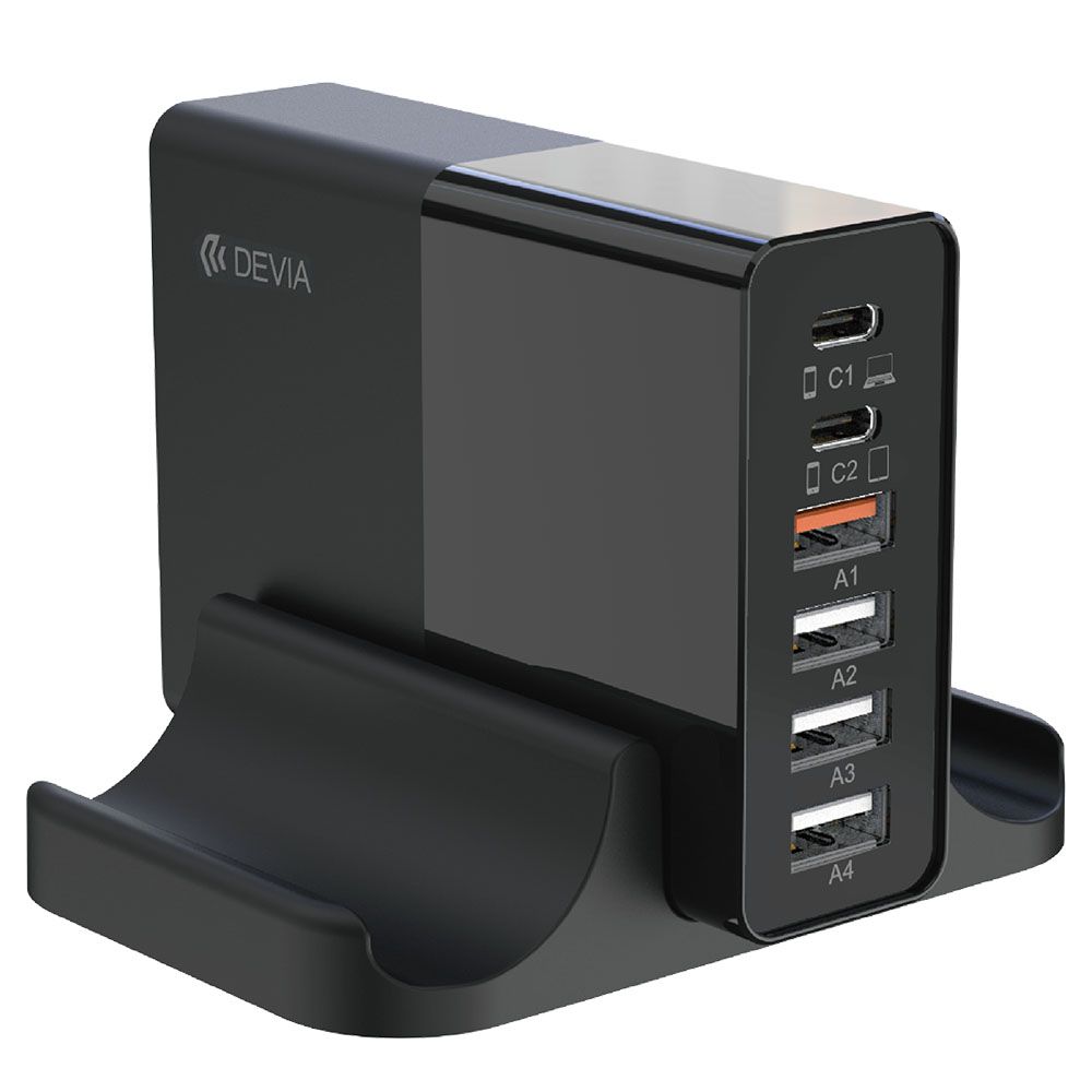 Devia Extreme Speed Series 80W Multi-port Desktop Charger EU - Black
