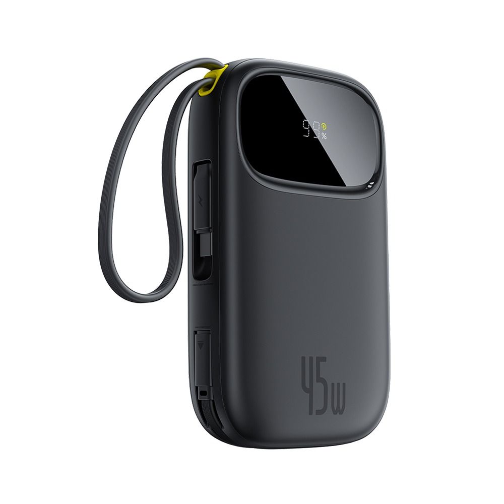 Baseus EnerFill FC31 Power Bank With 2 Built-in USB-C Cables 10000mAh 45W Digital Display - Cosmic Black