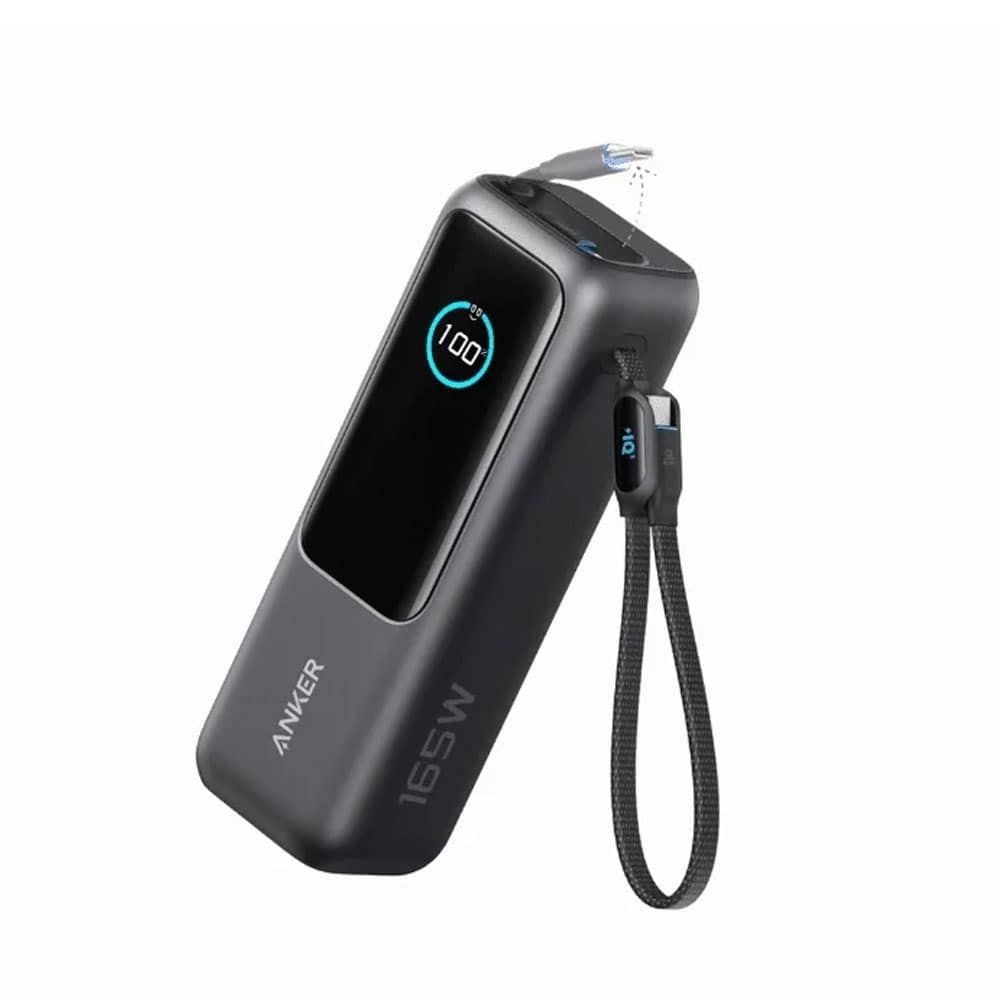 Anker Power Bank 25000mAh 165W BuiltIn USBC Cable A1695H11 - Black