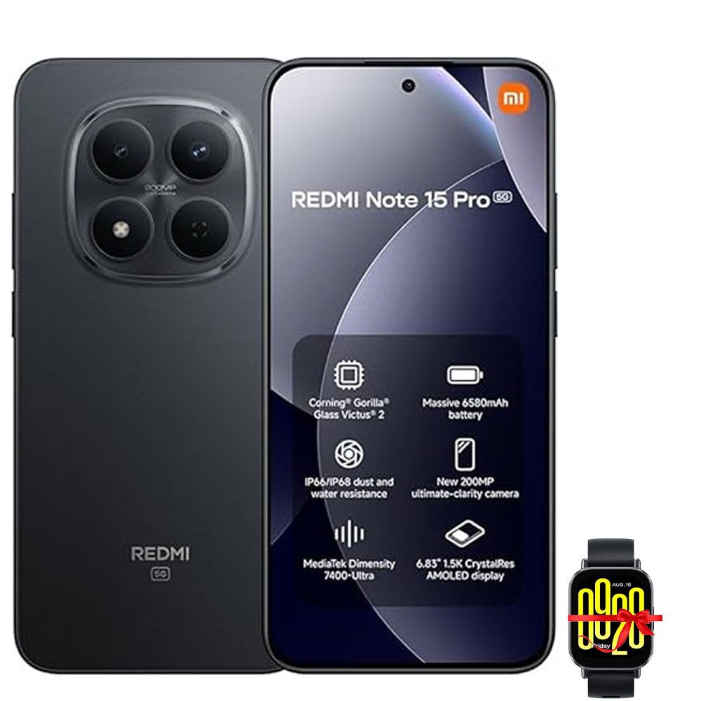 Xiaomi Redmi Note 15 Pro 5G - 12GB RAM - 256GB - Black