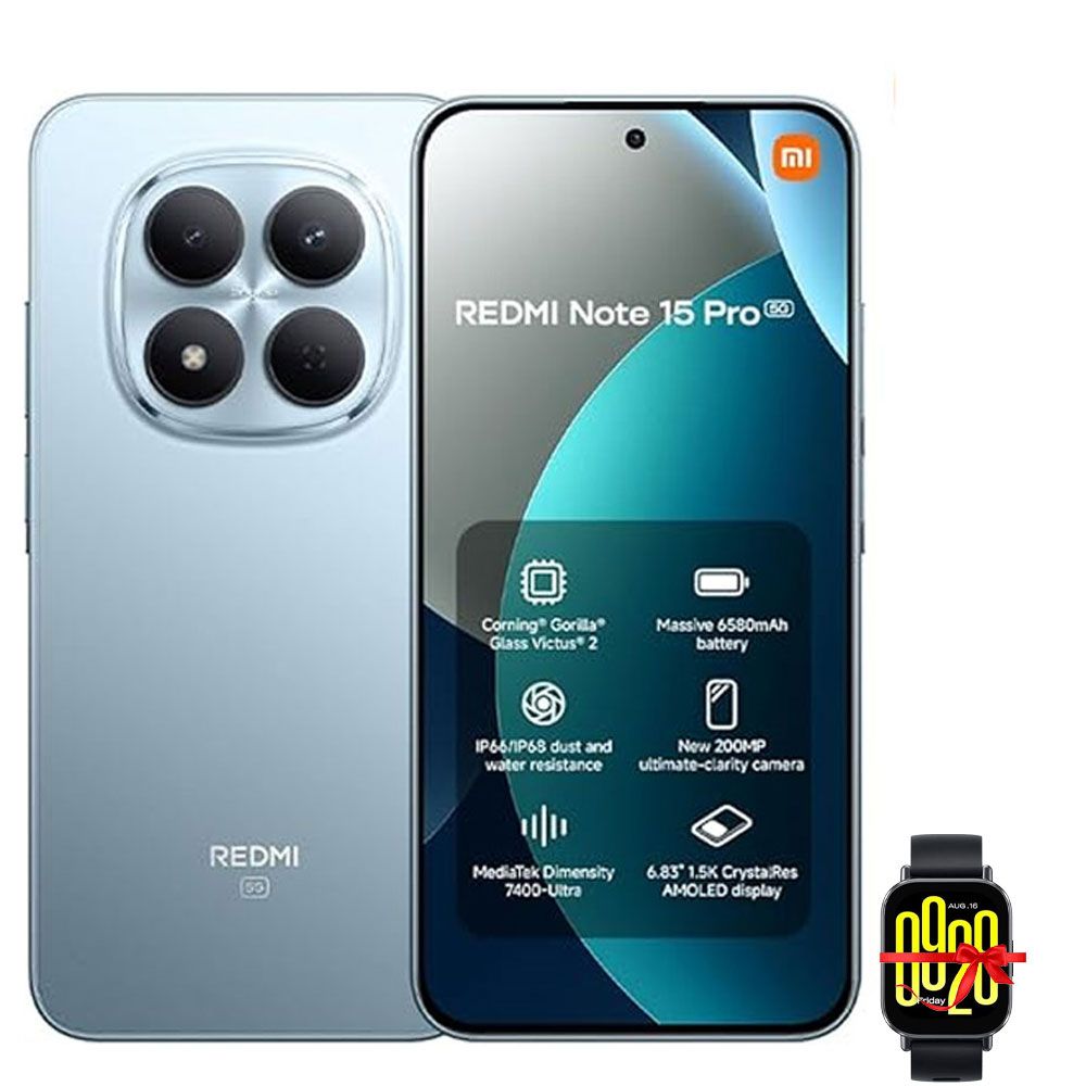 Xiaomi Redmi Note 15 Pro 5G - 12GB RAM - 256GB - Glacier Blue