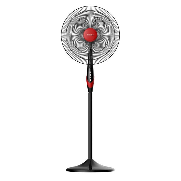 Tornado Stand Fan 18 inch 4 Blades - 3 Speed - Black - TSF-18XW