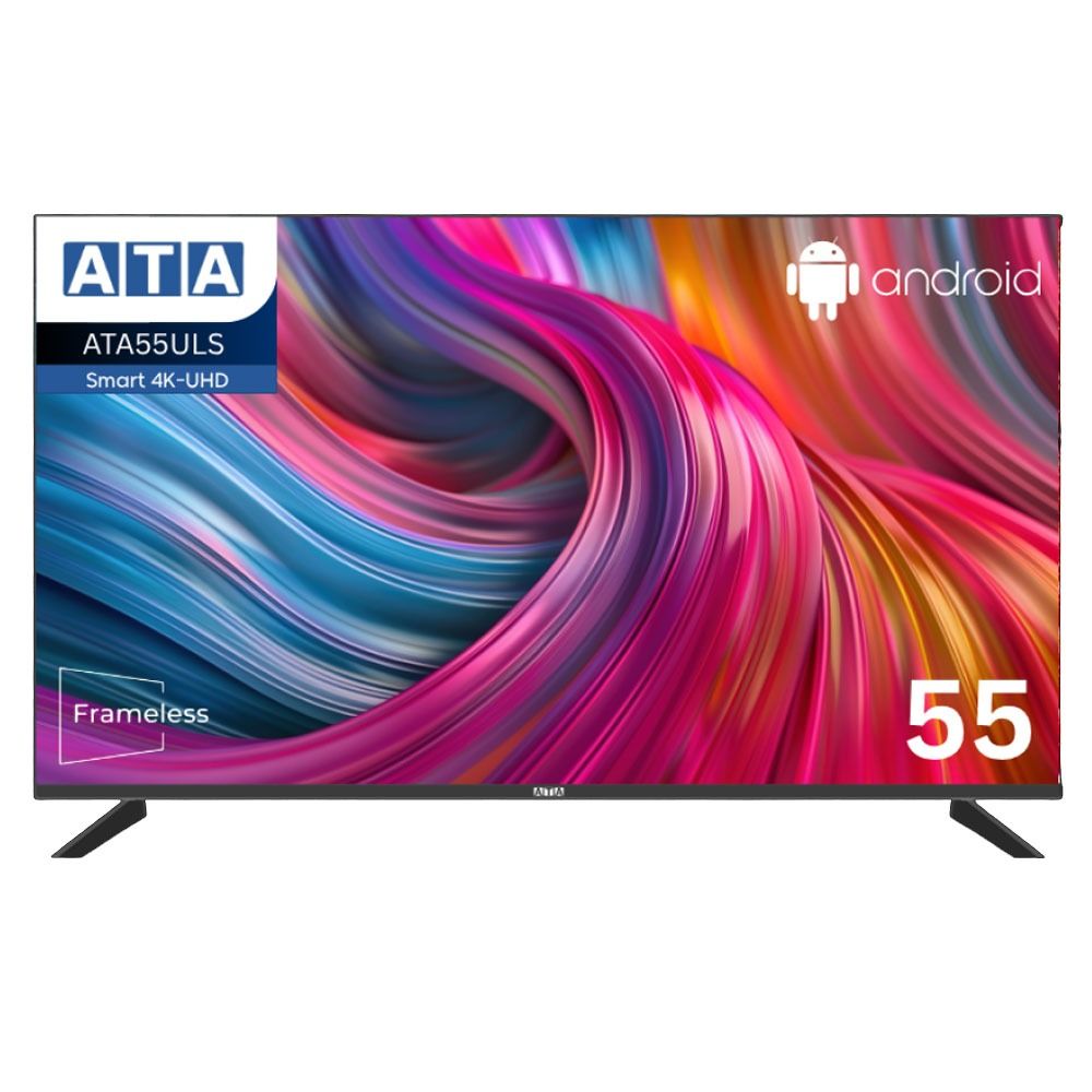 ATA TV 55 Inch 4K UHD Screen - Smart Frameless - ATA55ULS