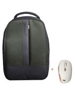 L'AVVENTO (BG696) Laptop Backpack fits up to 15.6" + Free mouse - Grey