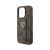 Guess Grip stand PU Leather Case With 4G Triangle Strass Pattern For iPhone 15 Pro Max - Brown