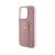 Guess Grip stand Saffiano Case with 4G Strass Metal Logo for iPhone 15 Pro Max - Pink