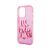 U.S Polo PC/TPU Transparent Case With Graffiti Logo For iPhone 14 Pro Max - Pink