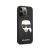 Karl Lagerfeld KLHCP13LSLKHBK PU Saffiano Case WithÂ  Embossed Karl's Head For iPhone 13 Pro - Black