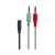 Buy 2B ( CV498) Converter Audio From Smart Phone 3.5 mm socket Female To two Socket PC ( Mic + Headphone ) Now from 2B.. with best price!