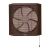 Tornado Bathroom Ventilating Fan 20 CM Privacy Grid - Creamy x Brown - TVS-20CN