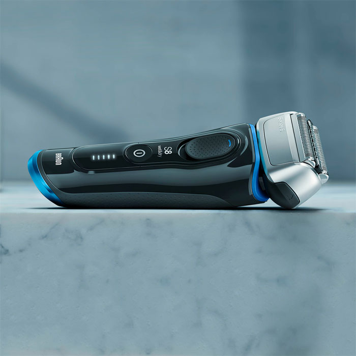 Braun Series 8 8325s Wet & Dry Shaver with Travel Case - Black / Blue