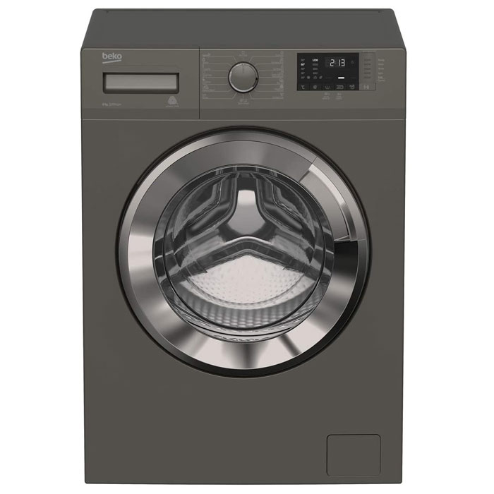 Beko Washing Machine Full Automatic Digital 9 Kg 1200 Rpm Steam Chorome Door Inverter-  Gray - WtX91232 Xmc