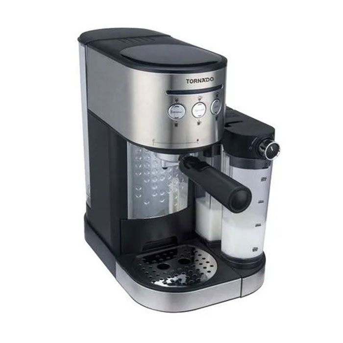 TORNADO Automatic Espresso Coffee Machine 15 Bar 1.2 Liter - Black* Stainless - TCM-14125