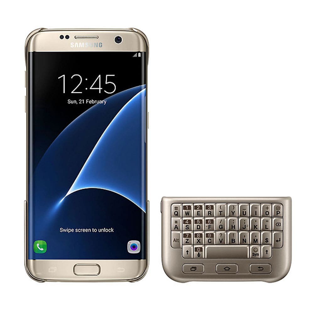 Samsung Keyboard Cover For Galaxy S7 edge - Gold