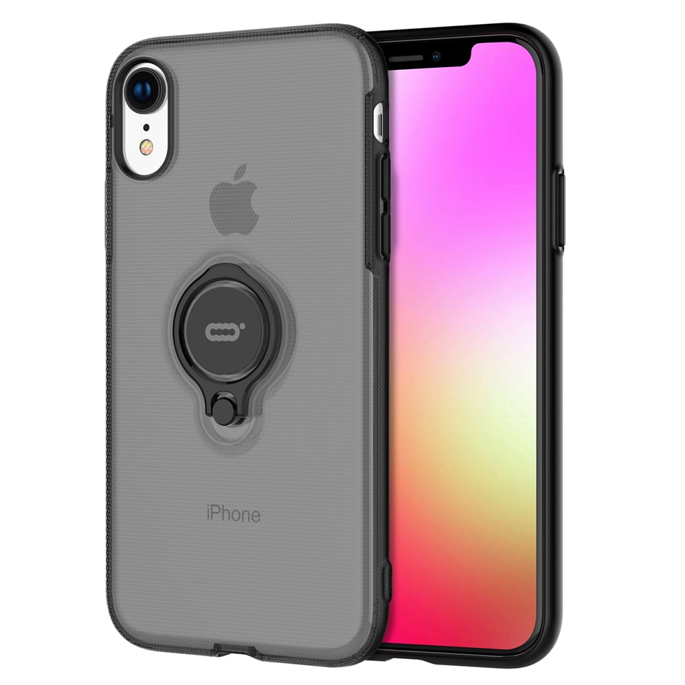 Icon-Flang iPhone XR 6.1" Back Cover with Ring Holder Coolgem - Black