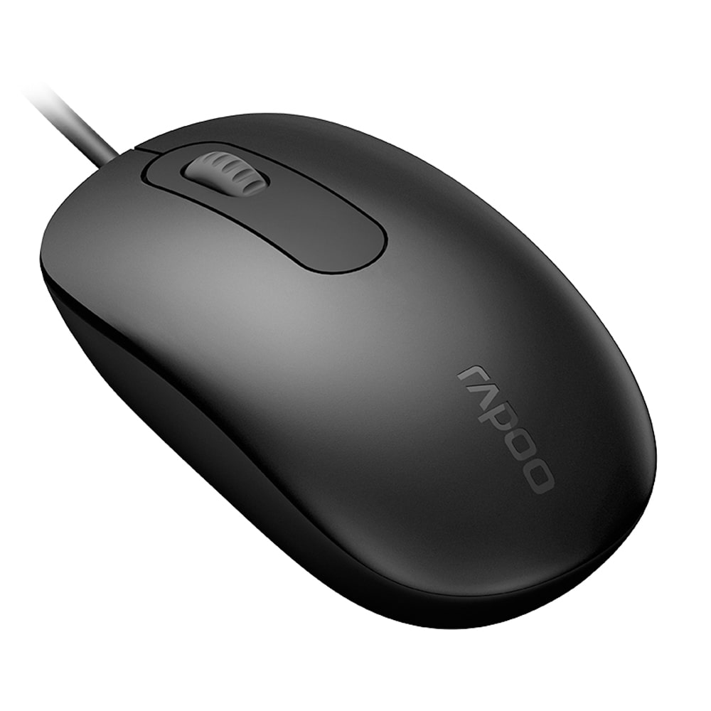 Rapoo N200 Wired Optical Mouse - Black