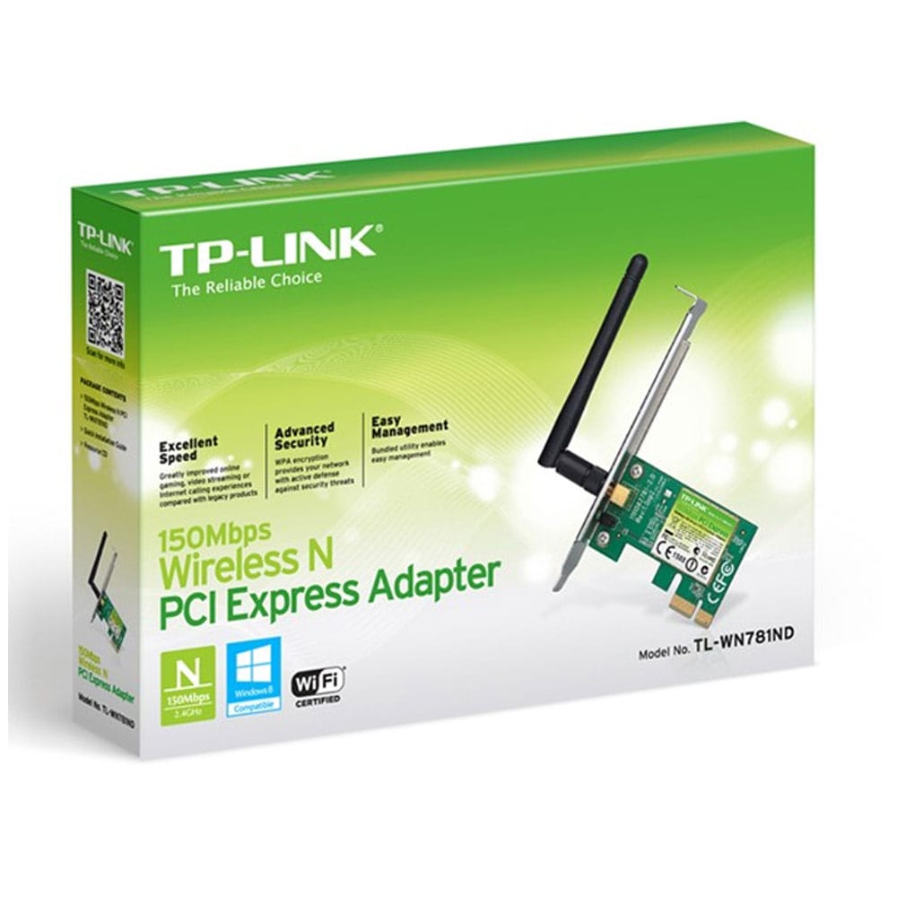 TP-Link 150Mbps Wireless N PCI Express Adapter - (TL-WN781ND)