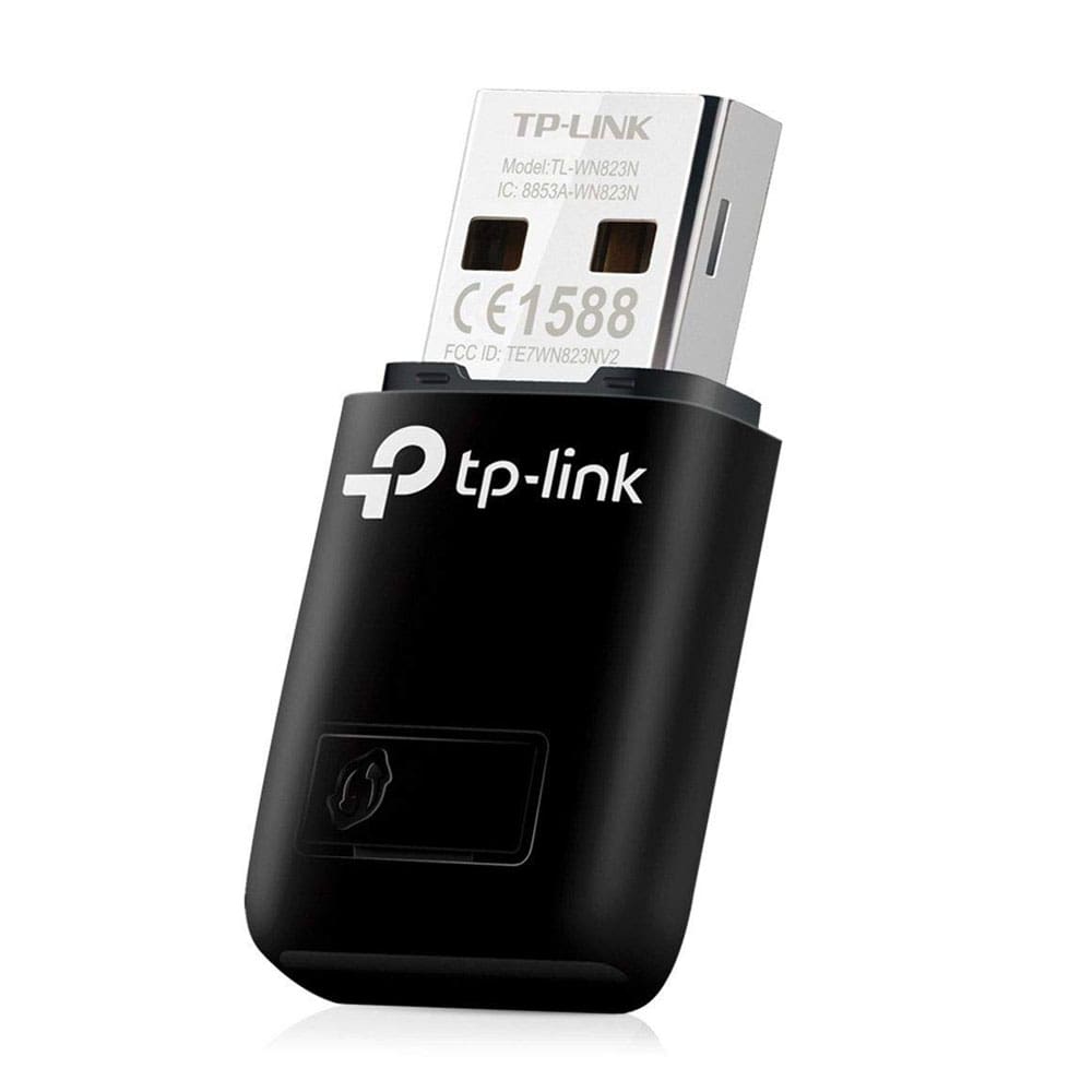 محول تي بي لينك لاسلكي صغير N USB بسرعة 300 ميجابايت بالثانية - (TL-WN823N)